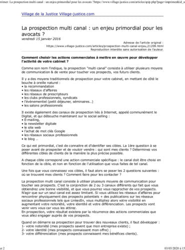 La prospection multi canal pour les avocats 1
